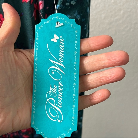 The Pioneer Woman Green Floral Knit Dress Size M - Picture 5 of 10